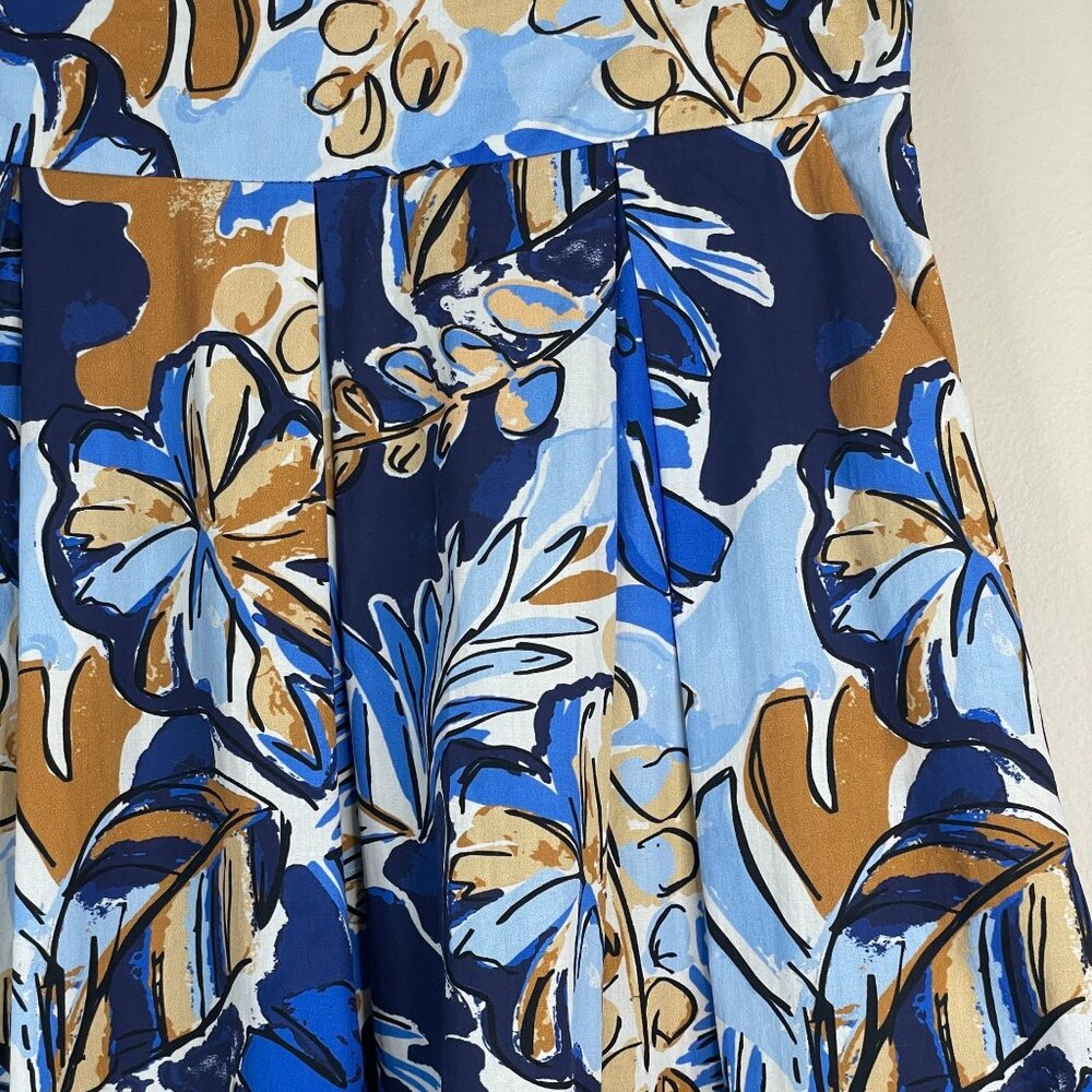 Senso Unico Italian Resortwear Skirt Small Art To Wear Midi HTF Tropical Travel - Picture 7 of 16